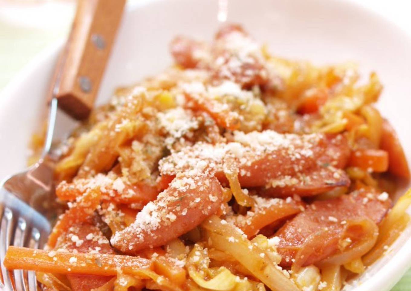 "Napolitan" Flavored Stir Fried Cabbage