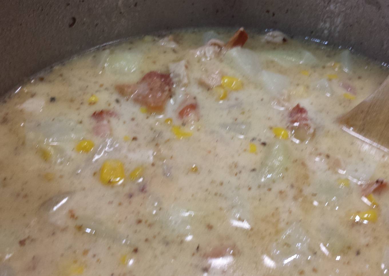 Recipe of Homemade Chicken Bacon Corn Chowder