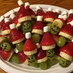A picture of Grinch Kabobs.
