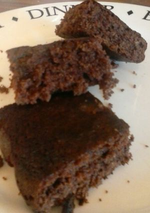 A picture of Crunchy Chocolate weet Brownies (copy cat of net).