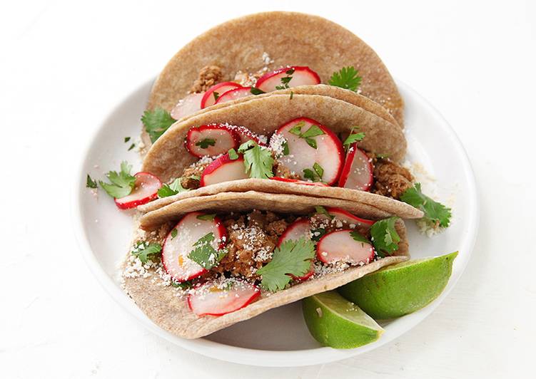 Easiest Way to Prepare Perfect Duck Tacos, Radish-Lime Salad, Cumin-Roasted Squash