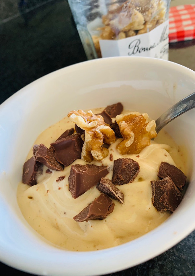 Una foto de Helado fit de plátano 🍌🍌🍌