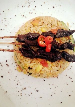 A picture of Satay Fried Rice.
