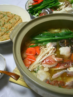 A picture of Miso-flavored Chanko Nabe (Hot Pot).