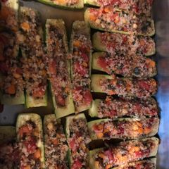 A picture of Quinoa Mediterranean vegetable squash.