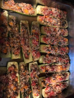 A picture of Quinoa Mediterranean vegetable squash.