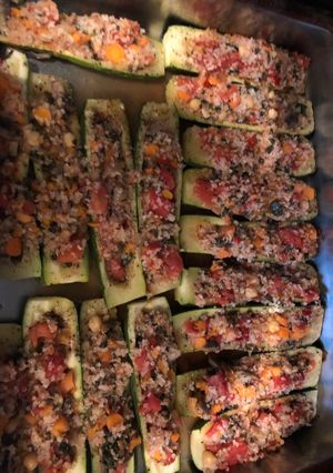 A picture of Quinoa Mediterranean vegetable squash.