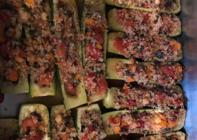 Steps to Prepare Homemade Quinoa Mediterranean vegetable squash