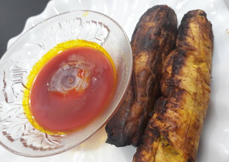 How to Make Quick Roasted plantain with palmoil