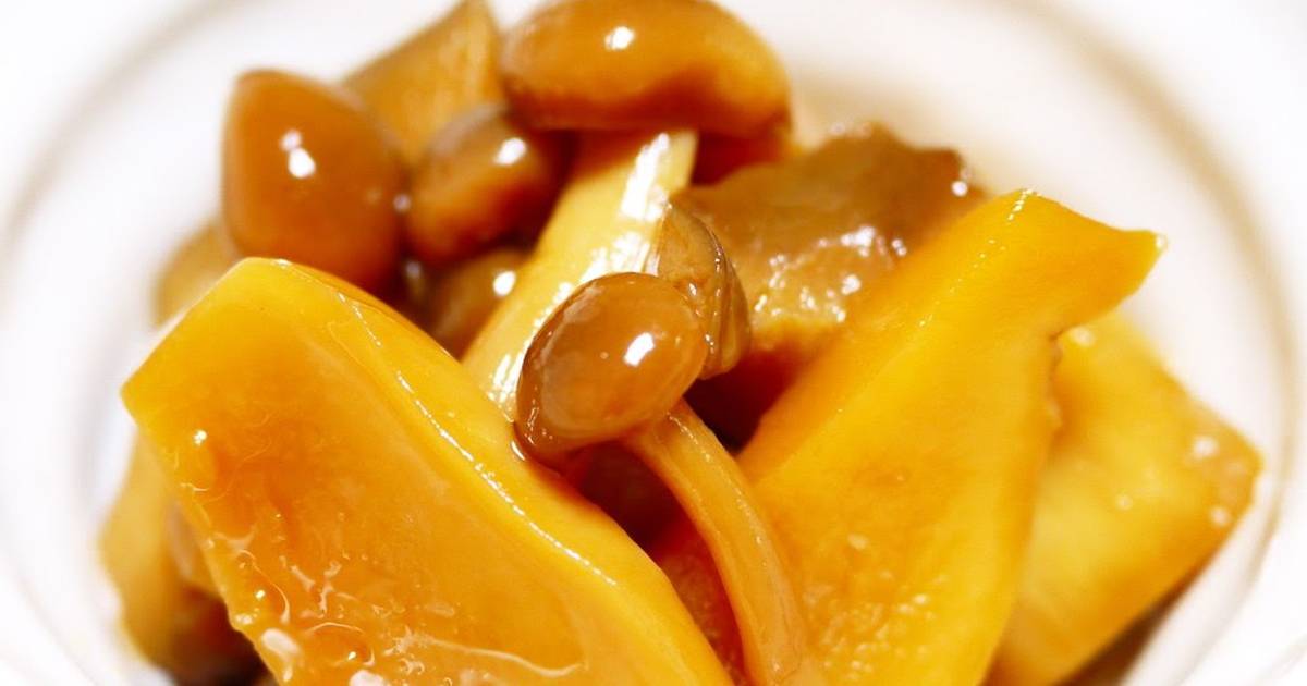 King Trumpet & Shimeji Mushrooms Simmered in Sweet Soy Sauce Recipe by