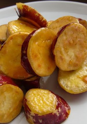 A picture of Caramelized Sweet Potatoes for Bento or Snacks.
