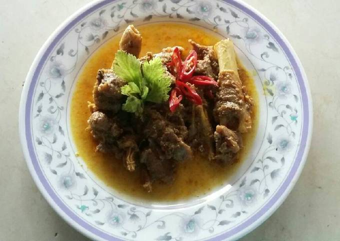 Rendang kambing pedas manis