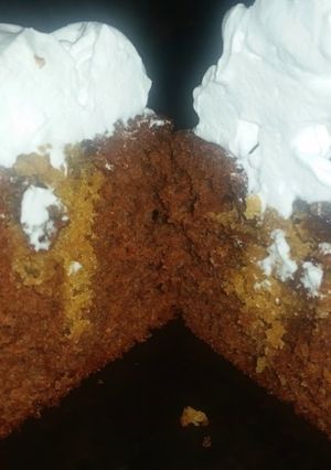 A picture of Chocolate Chip Cookie stuffed Cupcakes.