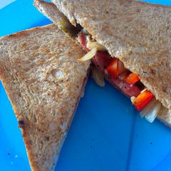 A picture of No time smoked beef sammich.