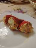 Pimientos del piquillo rellenos de ensalada de pulpo y surimi