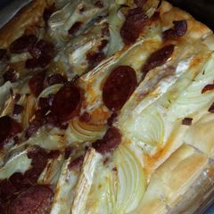 A picture of Chorizo and Onion Tart.