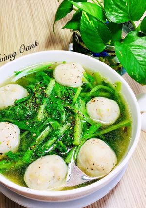 Hình của món Canh Cải Bẹ Xanh Nấu Cá Thác Lác.