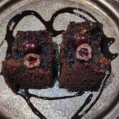 A picture of Eggless Chocolate cake with multi grain flour.