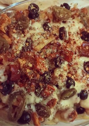 A picture of Loaded fajita fries.