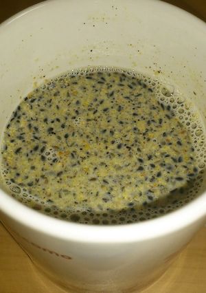A picture of Black Sesame and Kinako Soy Milk.