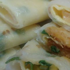 A picture of Danbing (Taiwanese-Style Breakfast).