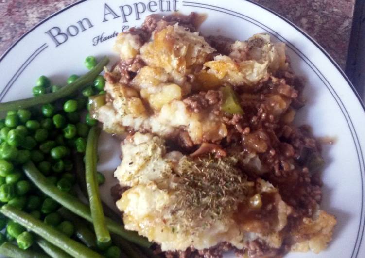 Steps to Make Yummy Thrown Together Cottage Pie