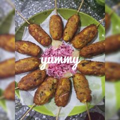 A picture of Corn kabab.