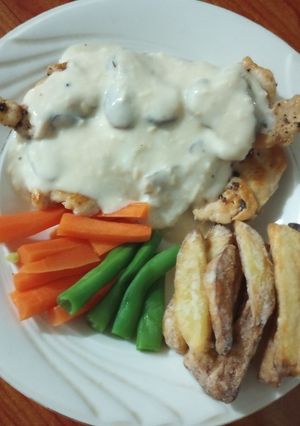 Foto resep Chicken Steak with Creamy Mushroom Sauce