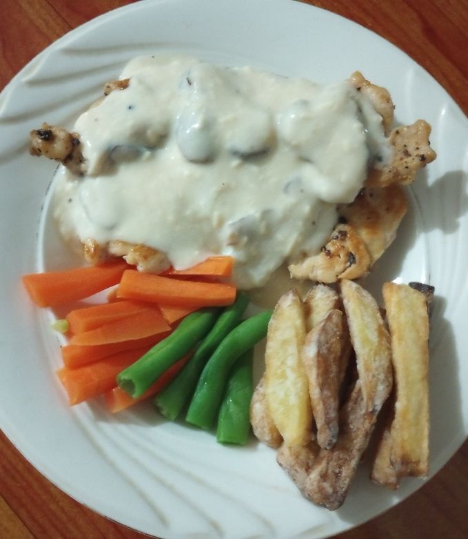 Foto resep Chicken Steak with Creamy Mushroom Sauce