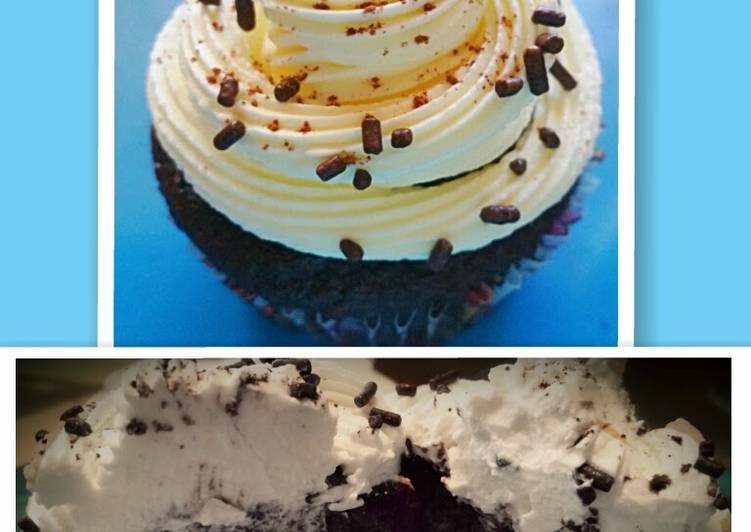 Steps to Prepare Favorite Ray&#39;s&#39;Chocolate vanilla Pudding Cupcakes
