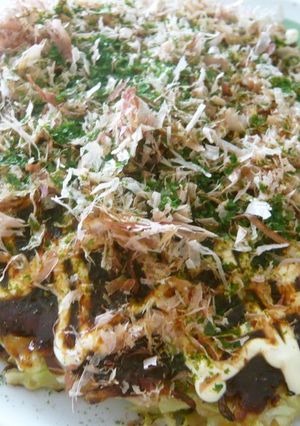 A picture of Osaka Okonomiyaki.