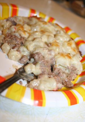 A picture of Hashbrown Hamburger Casserole.