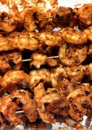 A picture of Grilled Italian Herb Shrimp Skewers.