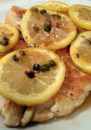 A picture of Chicken Piccata.