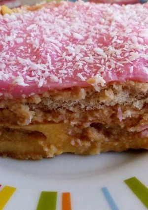 Una foto de Postre y flan con vainillas
