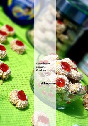 Foto resep Strawberry sesame Cookies