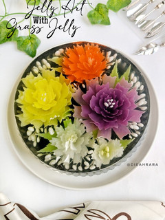 Foto resep Jelly Art With Grass Jelly 💐
