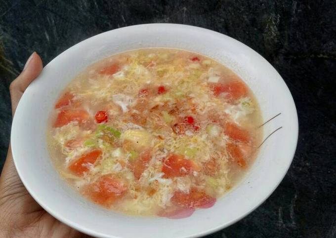 Resep Sup Telur Tomat Simple Yang Laziss