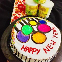 A picture of Happy new year Cake.