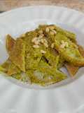 Testaroli con pesto alla genovese