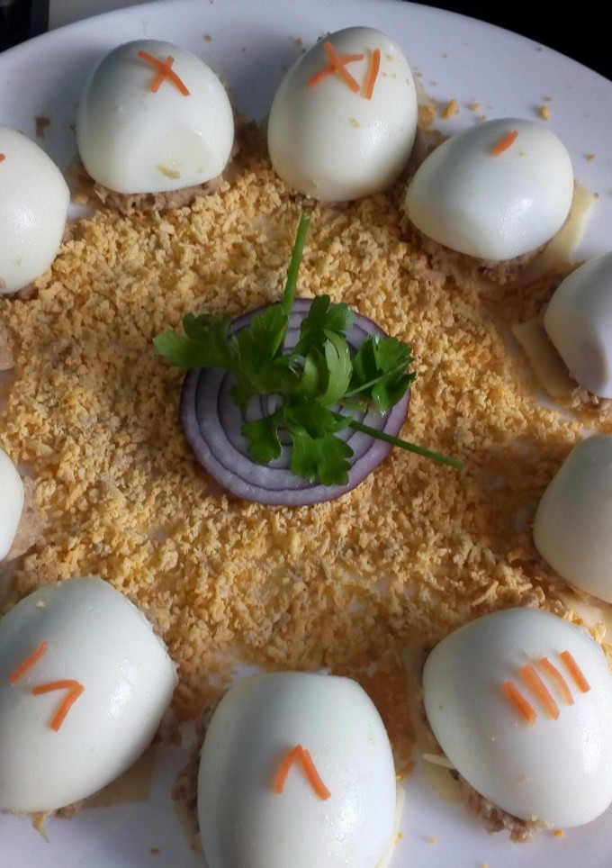 Una foto de Huevos rellenos