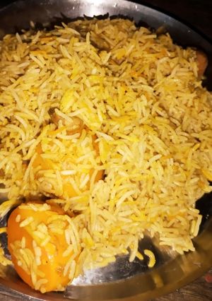 A picture of Instant Pot Aloo Biryani.