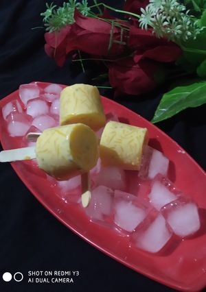 A picture of Falooda kulfi popsicles.