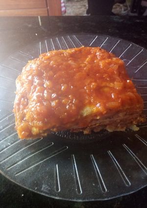 Una foto de Lasaña de carne y fiambre con masa casera fácil de hacer