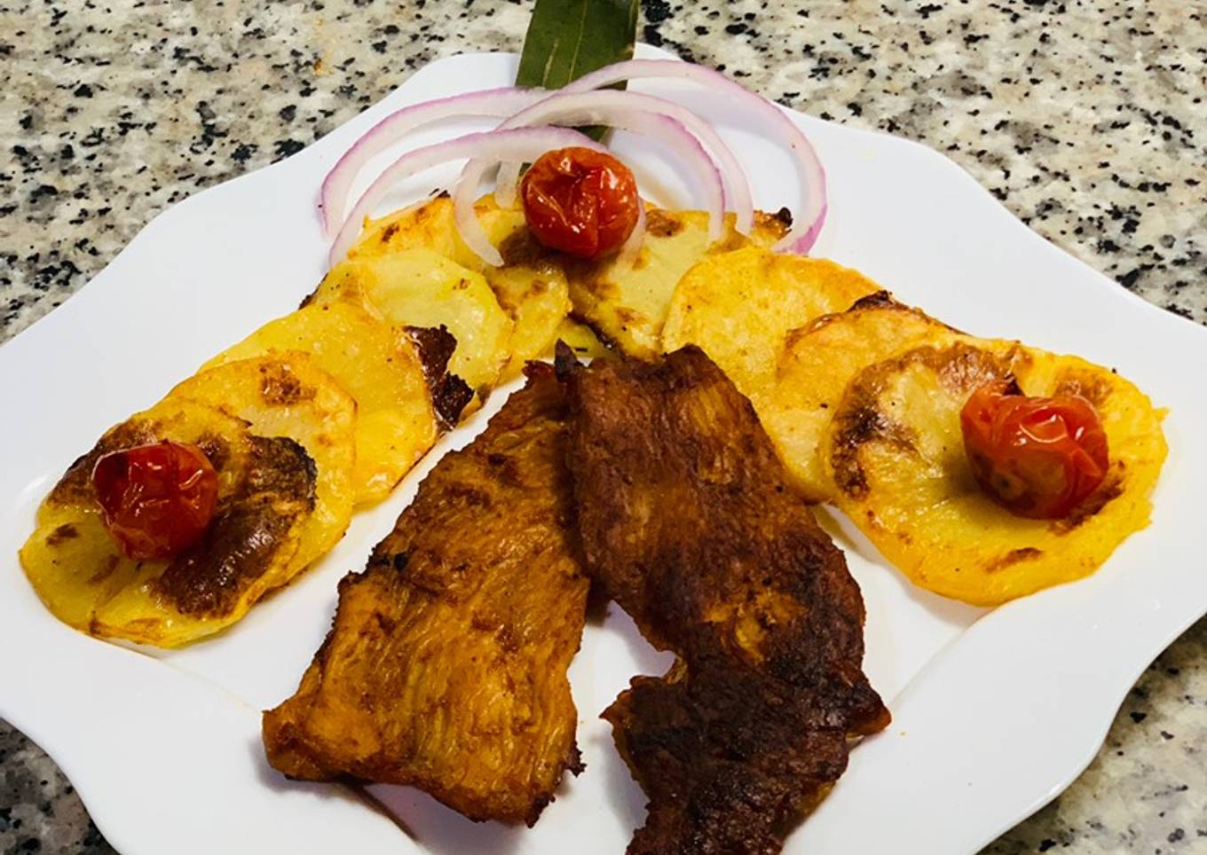 Grilled potatoes