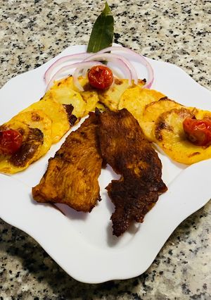 A picture of Grilled potatoes.