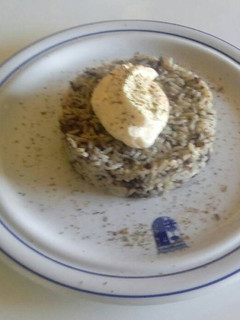 Una foto de Arroz con morcilla