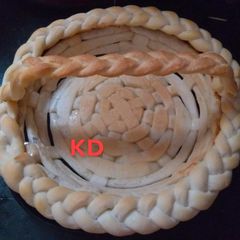 Edible milk bread basket A picture of Edible milk bread basket.