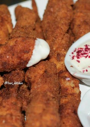 صورة لوصفة اصابع الدجاج بالطحينة