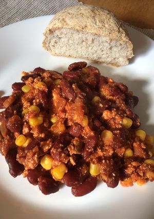 Vegán chilis bab recept fotója